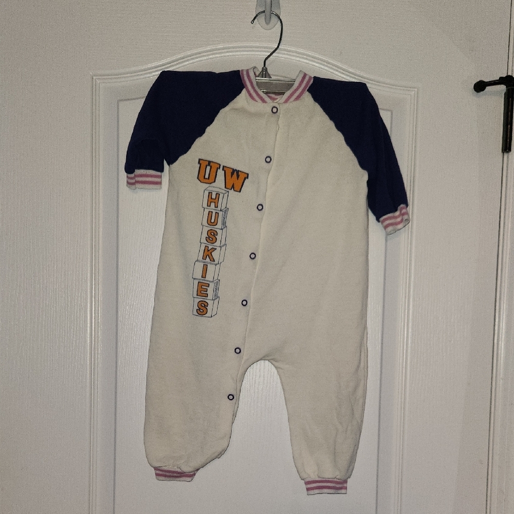 UW Huskies Kids One Piece - Purple And Gold Onesie